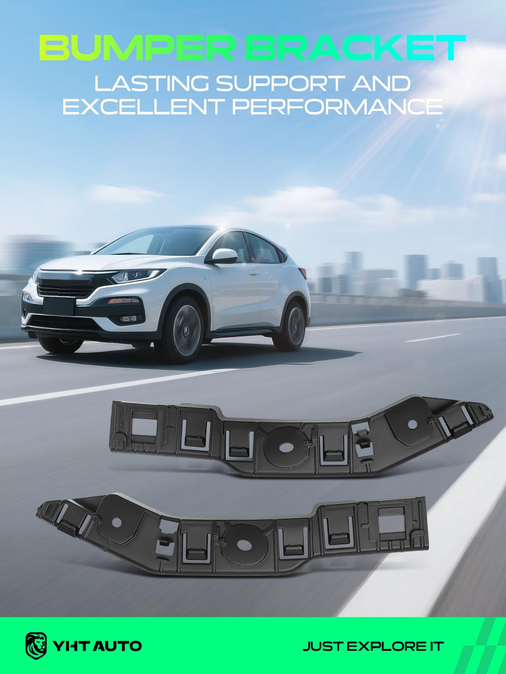 YHTAUTO Front Bumper Brackets for Jeep Compass 2017-2025