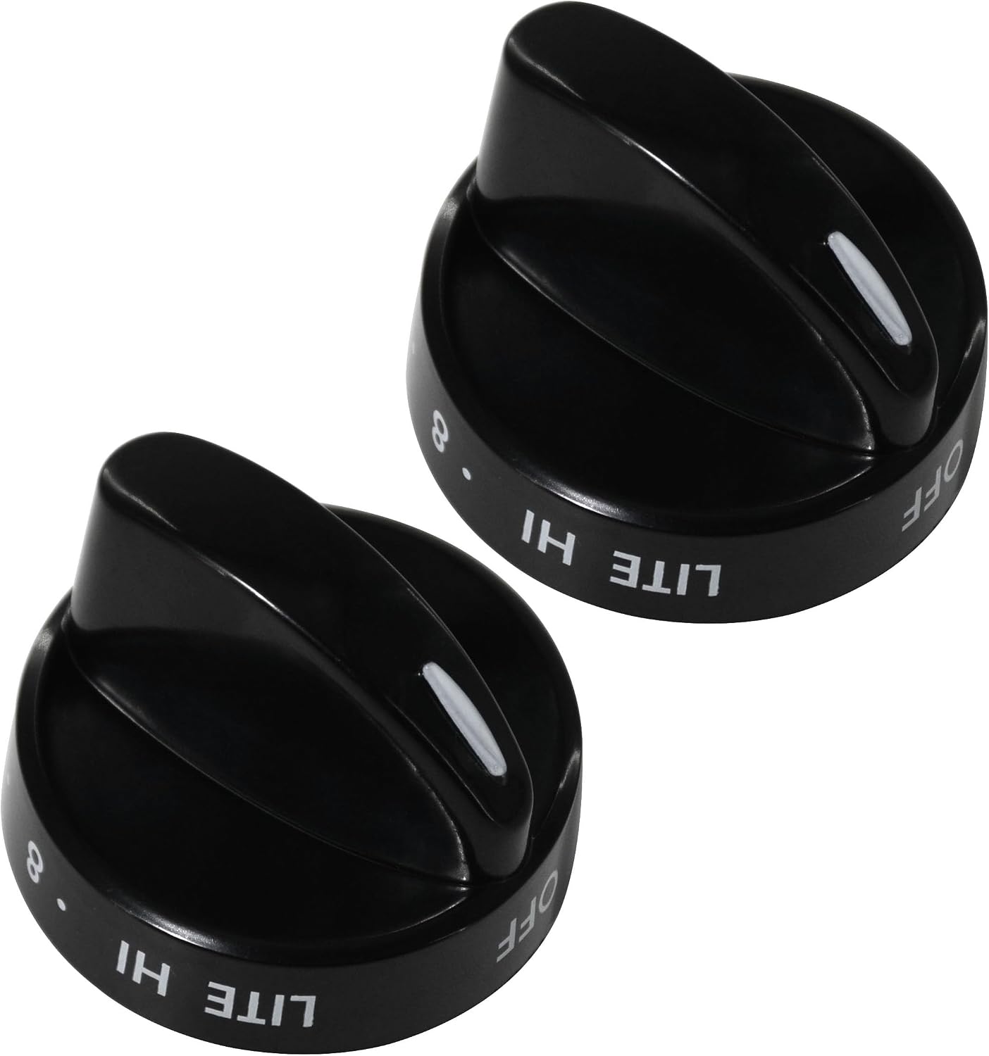 316442513 Stove Knob Black Gas Oven Range Control Assembly (2PACK) | Compatible with Frigidaire, Kenmore, Sears Burner