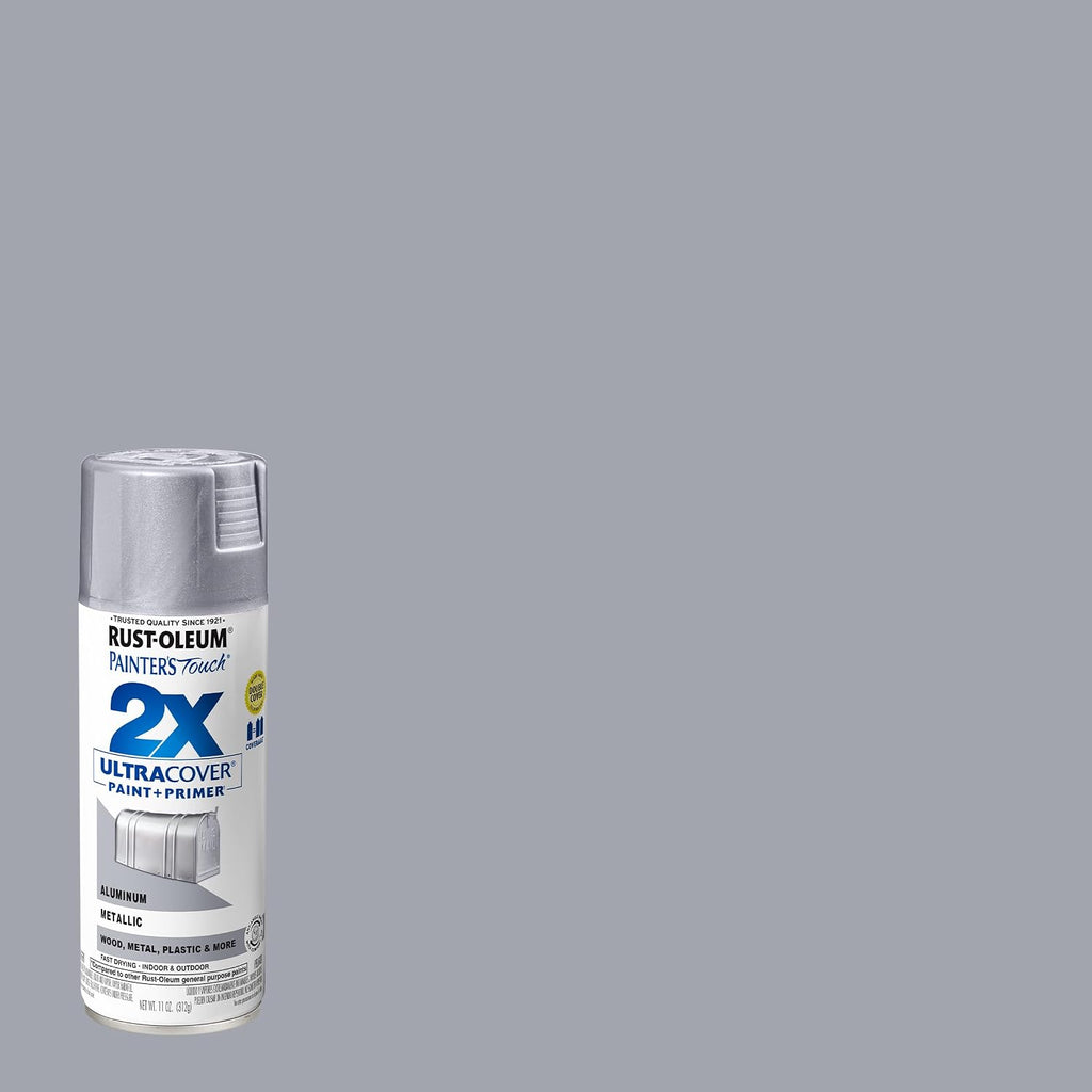 334058-6PK Painter's Touch 2X Ultra Cover Spray Paint, 11 oz, Metallic Aluminum, 6 Pack