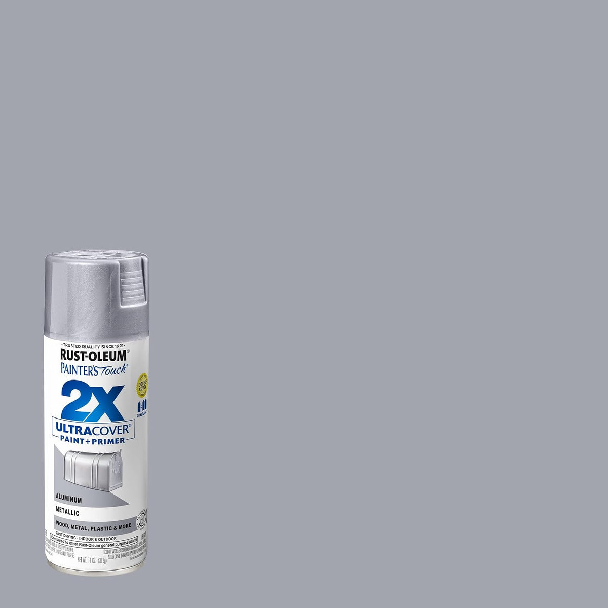 334058-6PK Painter's Touch 2X Ultra Cover Spray Paint, 11 oz, Metallic Aluminum, 6 Pack