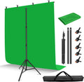 Green Screen Stand 7x5 ft(HxW) with 6.5x5 ft Backdrop Kit | Chromakey