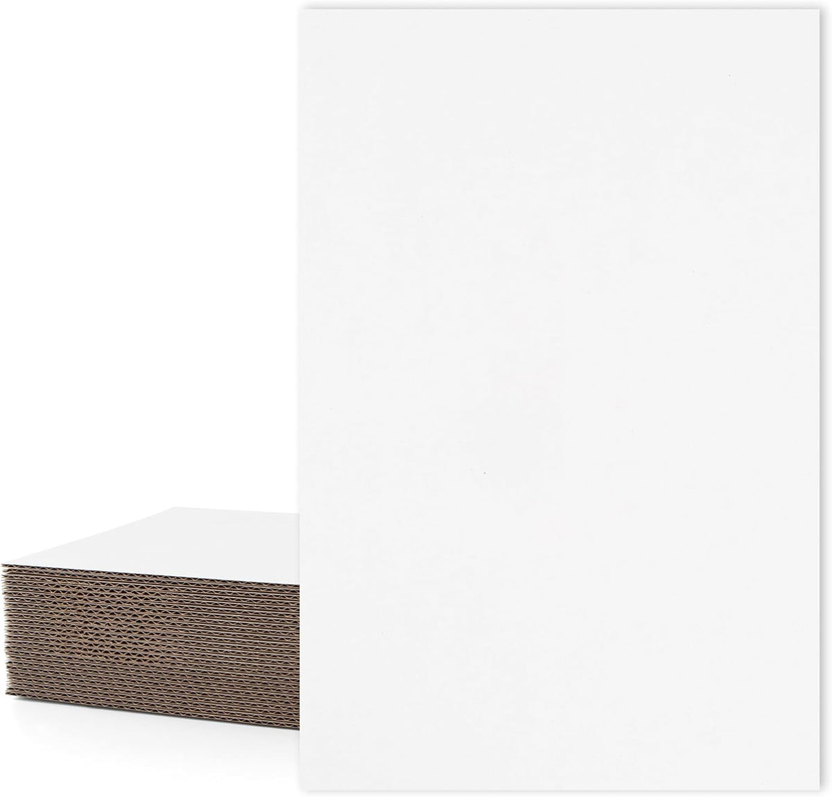 Mat Board Center, 25 Pack 24x36 Inch Corrugated Cardboard Sheets Large