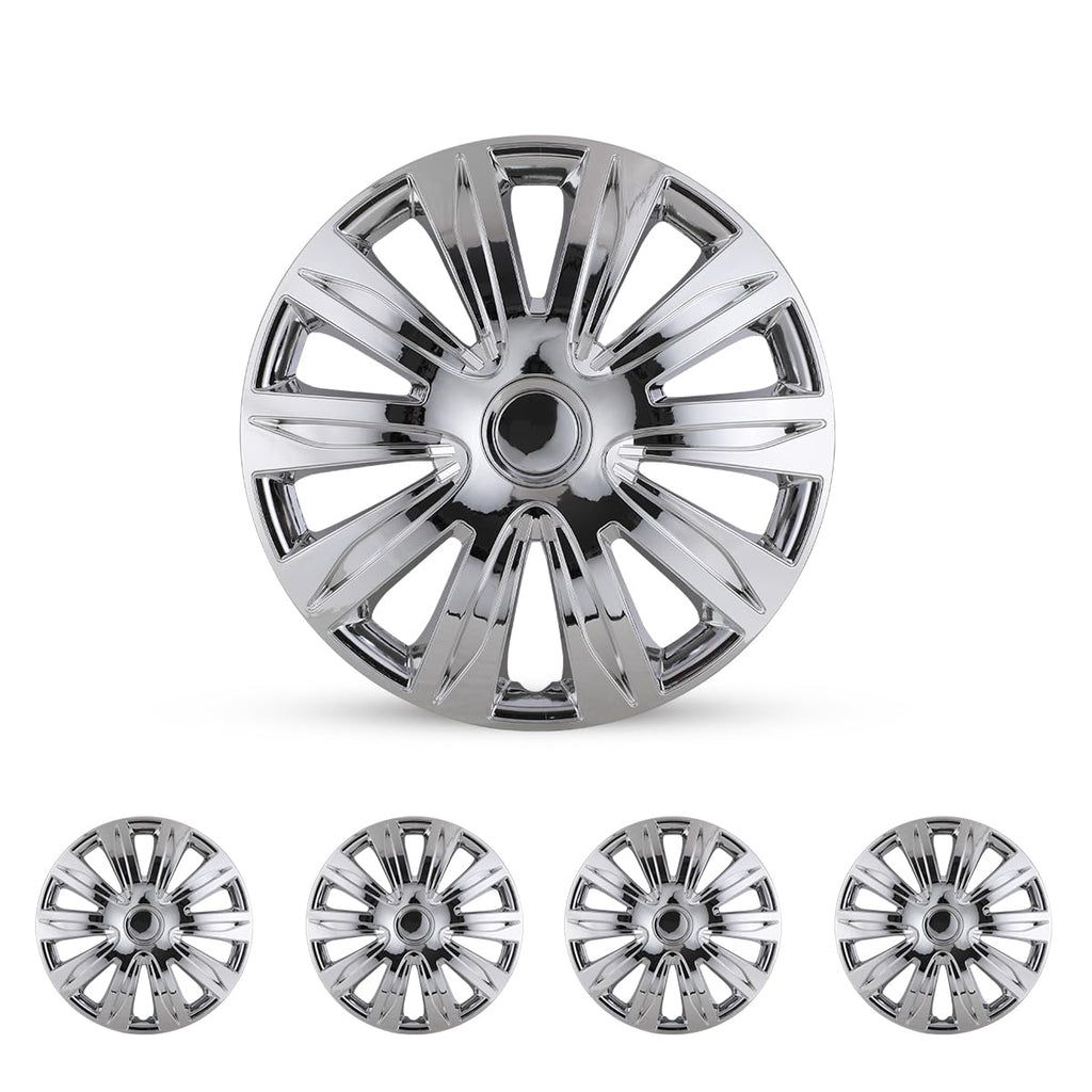 14" Hubcaps, Wheel Rim Cover, ABS Material, 4 Packs, Chrome