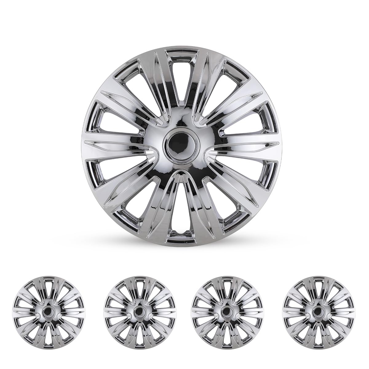 14" Hubcaps, Wheel Rim Cover, ABS Material, 4 Packs, Chrome