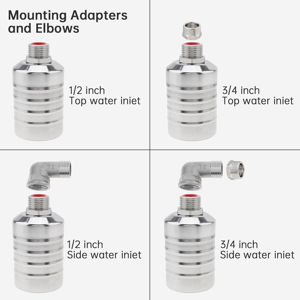 Float Valve 1/2inch to 3/4inch NPT Auto Shut Off Water Level Control Valve