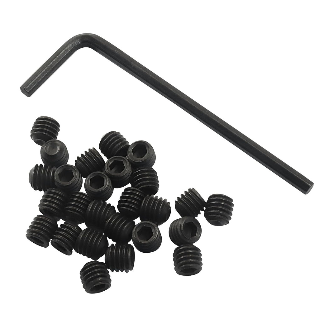 Steel Allen Head Hexagon Socket Set Screws, 10-32 x 3/16", 25 PCS
