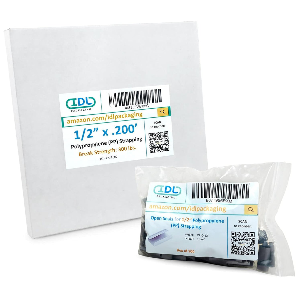 Refill for Portable 1/2" Polypropylene (PP) Strapping Kits - 1/2" x 200' Polypropylene Strapping Coil with 300 lbs