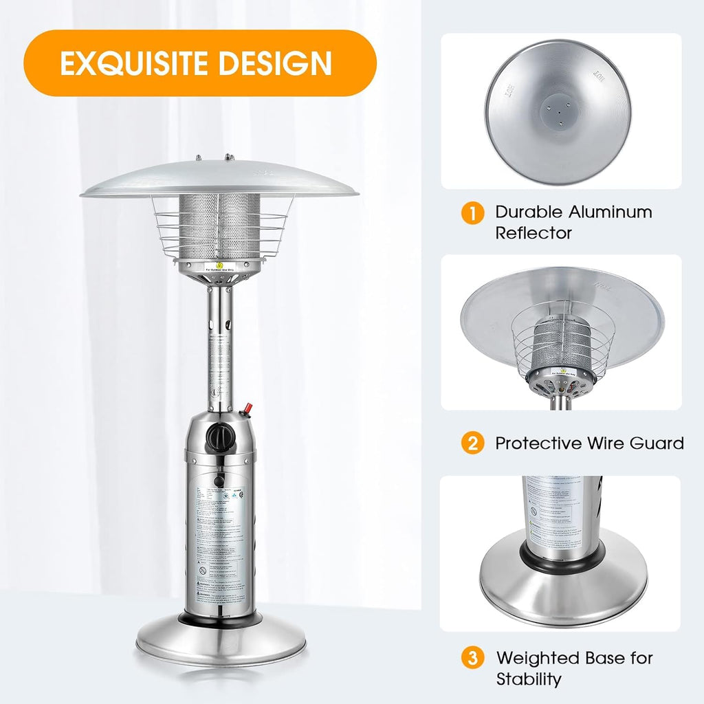 Propane Tabletop Patio Heater, 11000 BTU