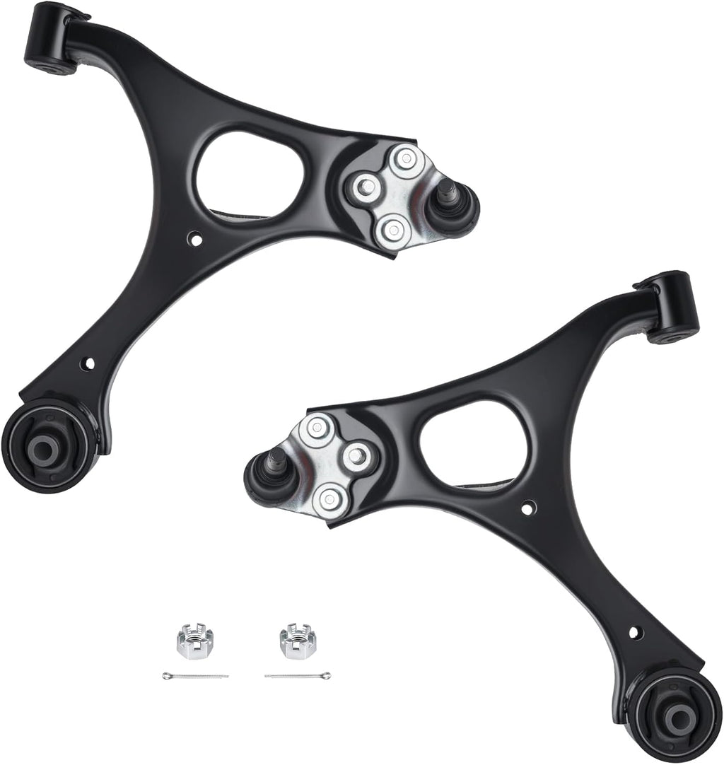 Front Lower Control Arm and Ball Joint Assembly Compatible With 2006-2011 Honda Civic (For 1.4L and 1.8L) / 06-11 Acura CSX AUQDD K620382 K620383 Left Right 2Pc Set Suspension