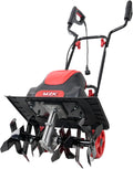 16-Inch 13.5A Electric Tiller Cultivator,Foldable Rototiller | 8-inch tilling depth with adjustable wheels for garden