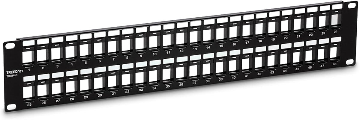 TRENDnet 48-Port Blank Keystone 2U HD Patch Panel, TC-KP48