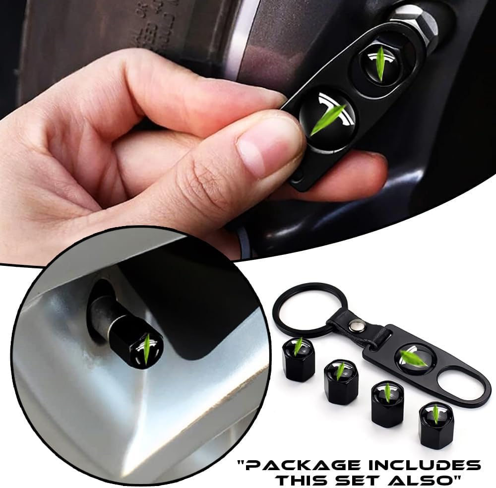 Exterior Decoration 4 Wheel Center Caps and 20 Lug Nut Covers & Air Cap Covers Compatible with Model X S 3 Y