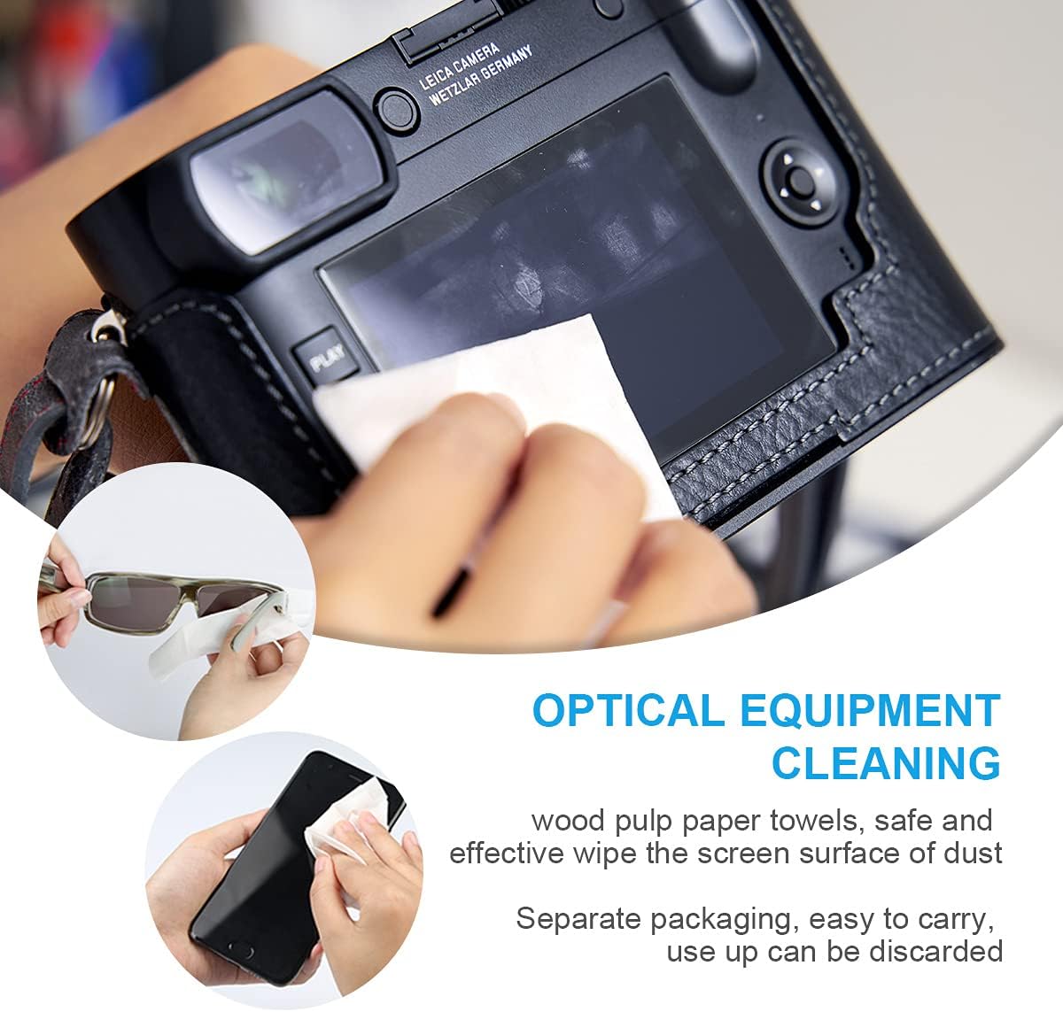 Optical Camera Lens Cleaning Kit Travel Edition | Lens Pen, Air Blower, Lens Cleaner, Screen Cleaning Cloth and Wet