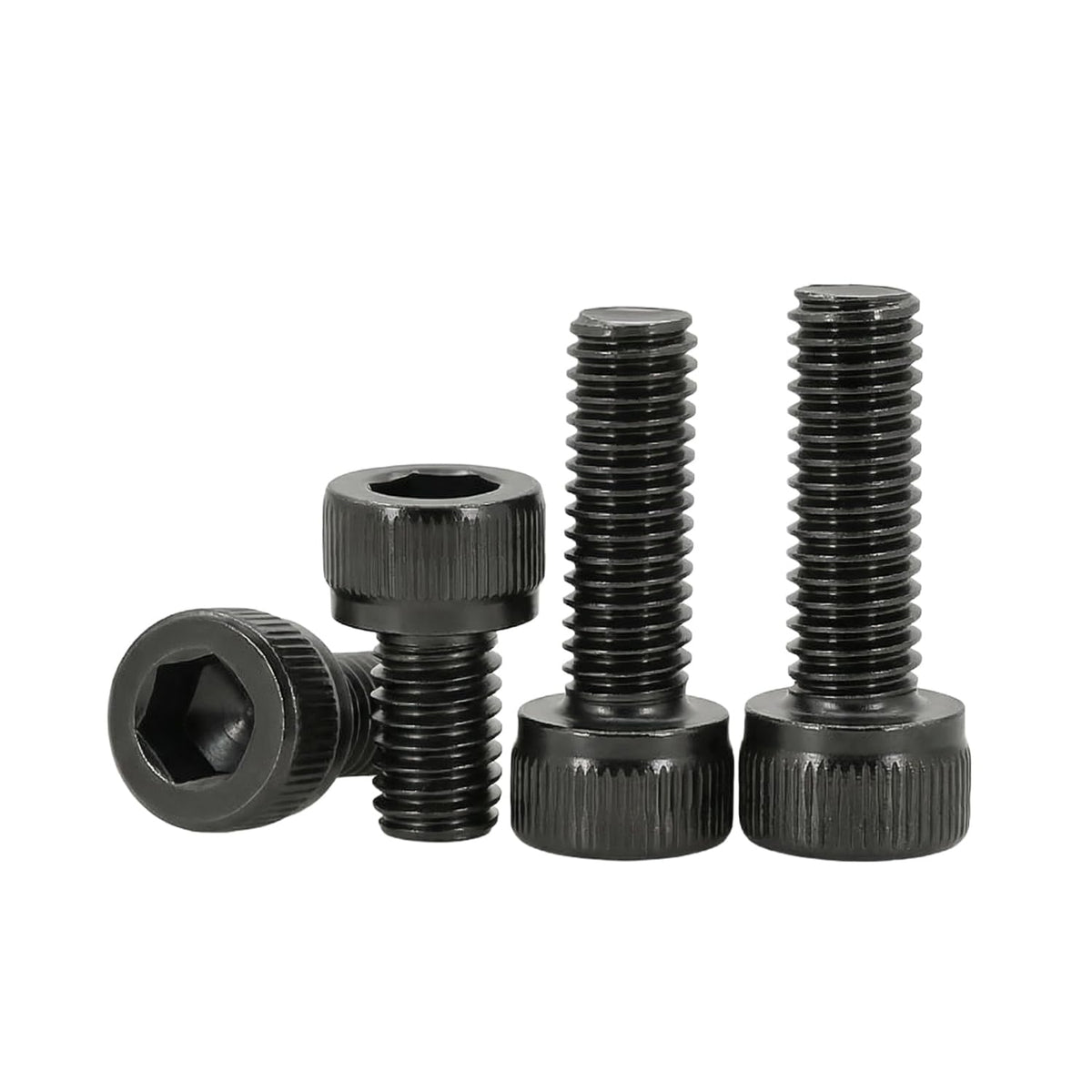 M5 x 20mm(30 Pack) Hex Socket Head Cap Screws Bolts, Black Oxide 304 Stainless Steel 18-8, Hex Drive, Bright Finish Fully Machine Thread