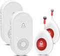 Wireless Caregiver Pager SOS Call Button for Elderly Monitoring 1000+ Feet Life Alert，Emergency Alert System Call