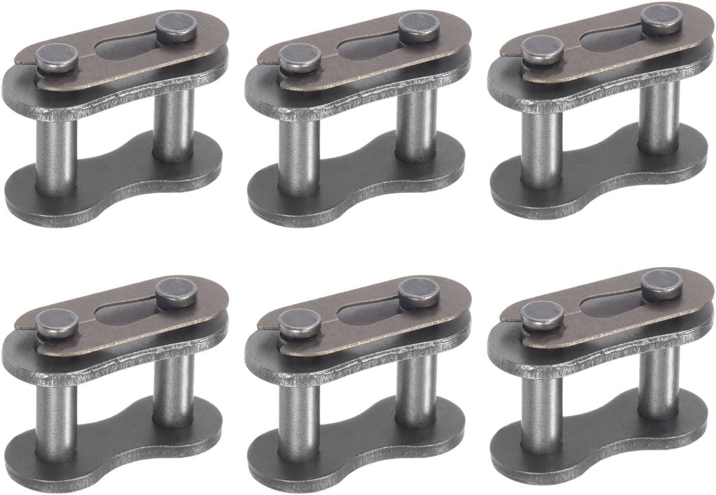 uxcell 6Pcs #80 Chain Master Connector Link Roller, 1" Pitch Carbon Steel, Standard Connecting Split Links for 16A Chain