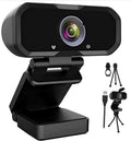 Webcam 1080p HD Computer Switch 2 Camera - Microphone Laptop USB PC Webcam with Tripod Stand, 110 Degree Live