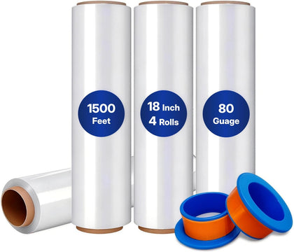 Pallet wrap Stretch Film - Industrial Strength up to 800% Stretch 20 Microns Clear Durable Adhering Packing Moving