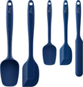 600℉ Heat Resistant BPA-Free Silicone Rubber Spatula Set, Kitchen Cooking Spatulas, Baking, Mixing