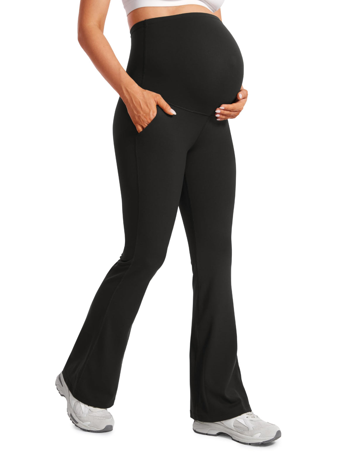 Maternity Flare Legging Pocket 31'' Black Medium