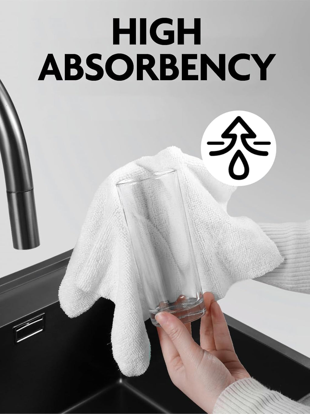 Microfiber Cleaning Cloth Roll -75 Pack, Tear Away Microfiber Towels, 12" x 12", Reusable, Washable, Scratch Free