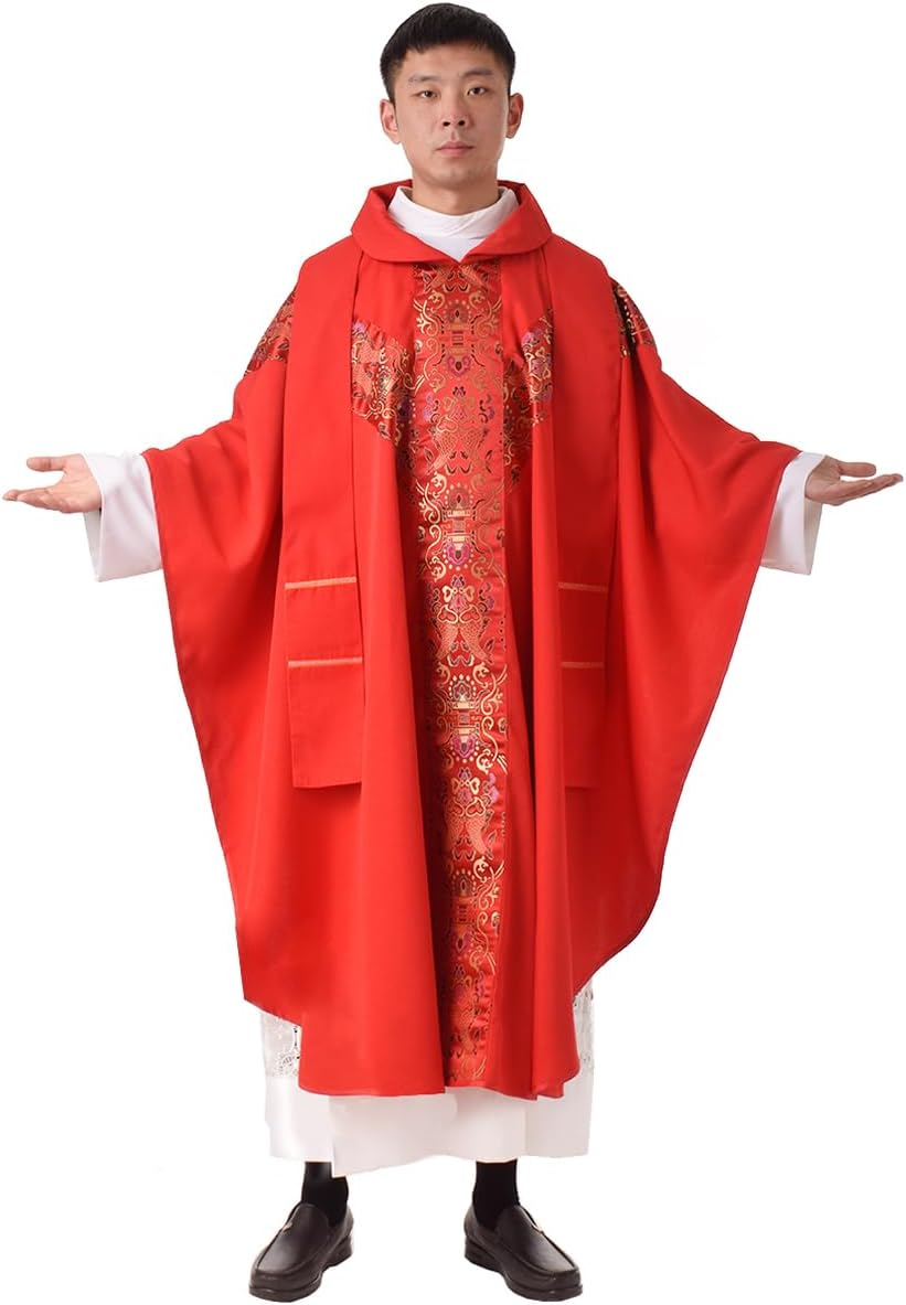Priest Celebrant Chasuble Catholic Church Father Mass Vestments Robe