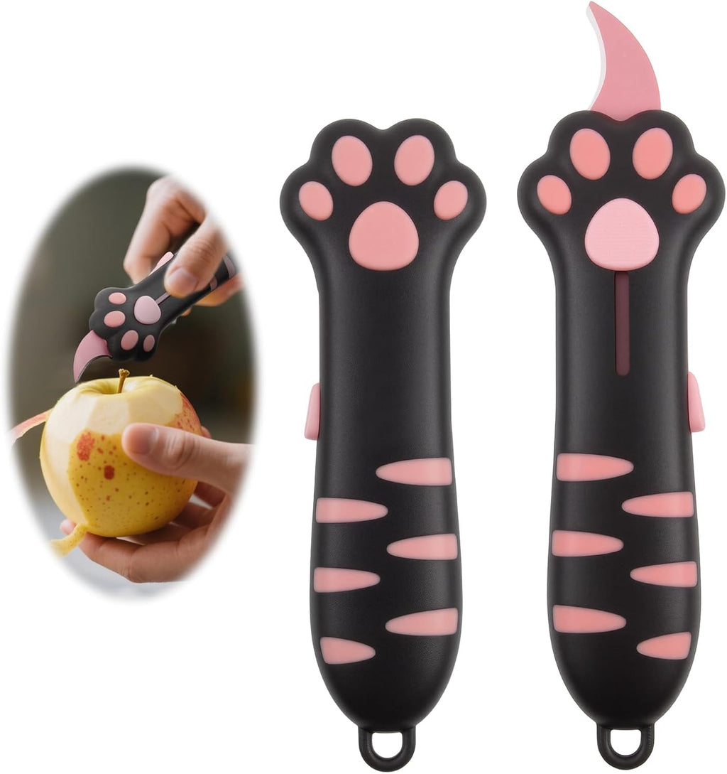 Cat Paw Box Cutter Cute Retractable Cat Box Cutter with Safety Lock