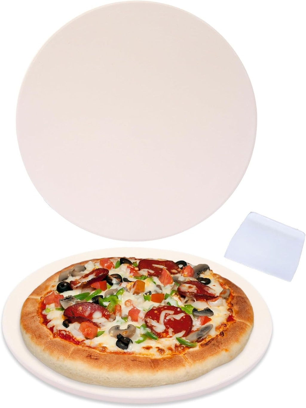 9” Round Small Pizza Stone for Toaster Oven | Cordierite Grilling Stone Bread Baking Stone for Grill, Oven | Bake