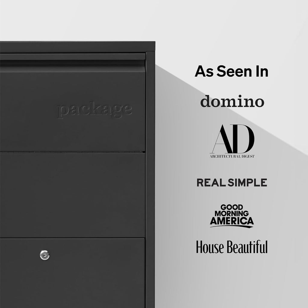 Package Delivery Boxes for Outside, Small 29.5 x 20.5 x 10.5 (HxWxD) Security Package Box, Free Standing Anti-Theft