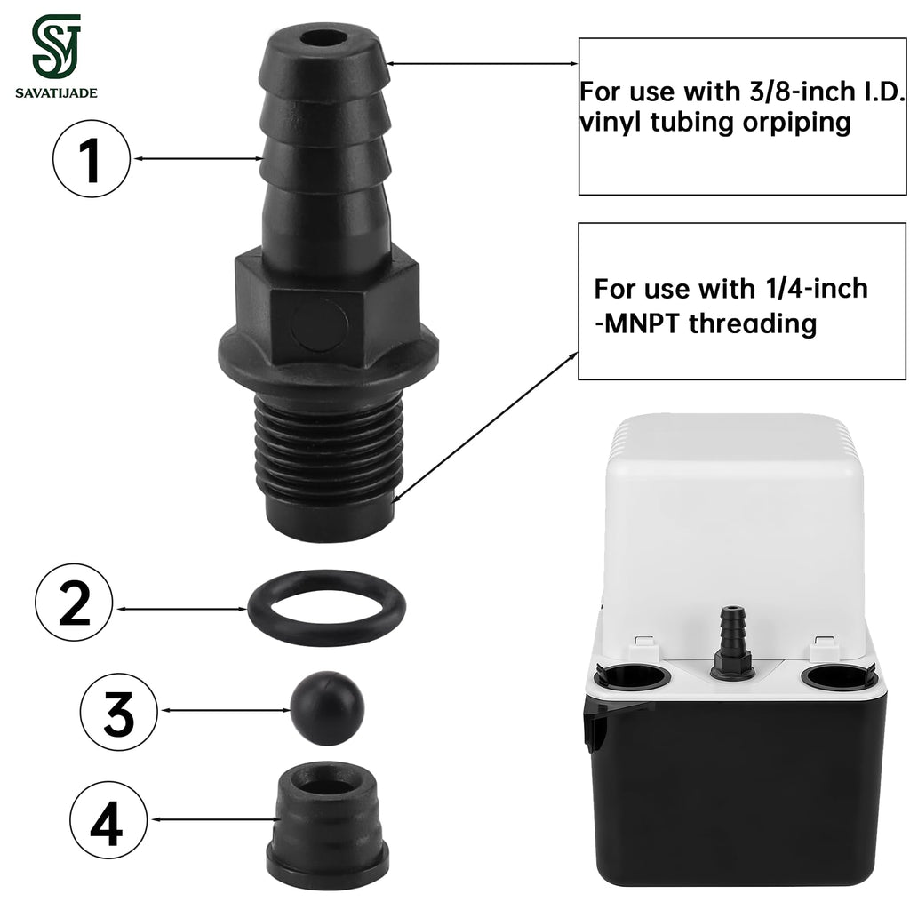 Condensate Pumps CV-10 Check Valve for Little Giant | 2 Pack