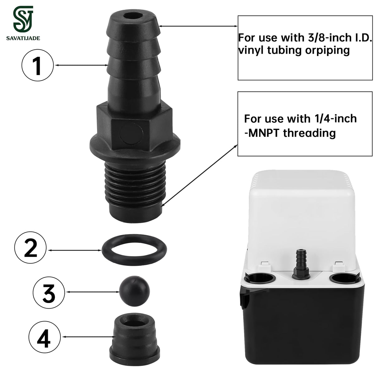 Condensate Pumps CV-10 Check Valve for Little Giant | 2 Pack