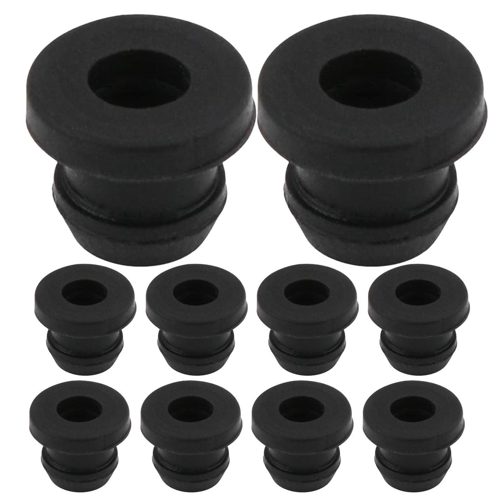 12pcs Black Rubber Stove Grate Pad Replacement with Heat Resistance
