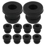 12pcs Black Rubber Stove Grate Pad Replacement with Heat Resistance