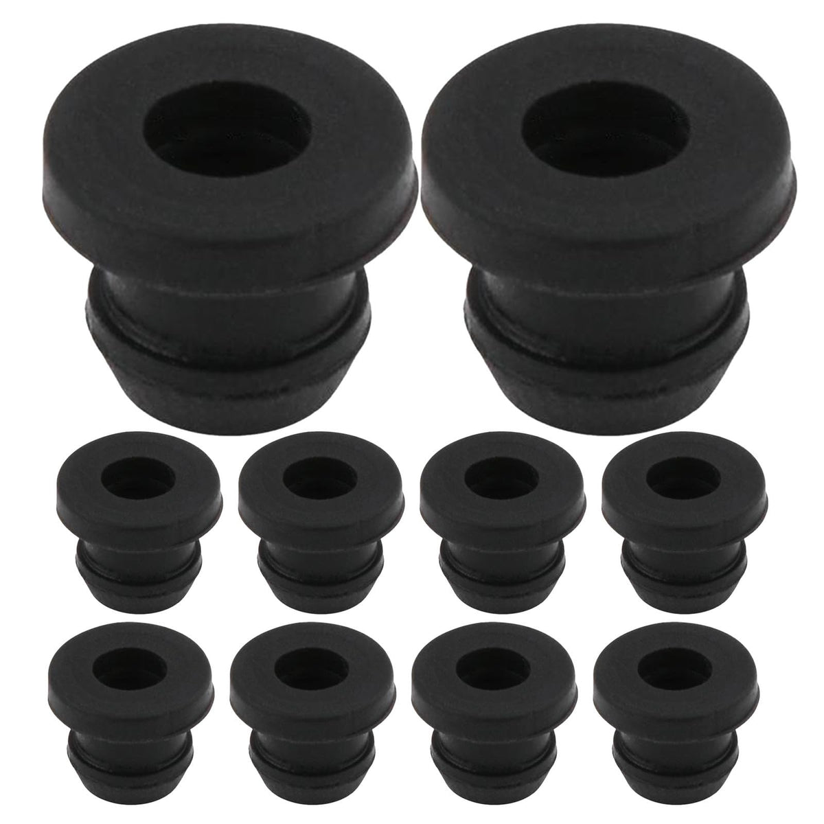 12pcs Black Rubber Stove Grate Pad Replacement with Heat Resistance