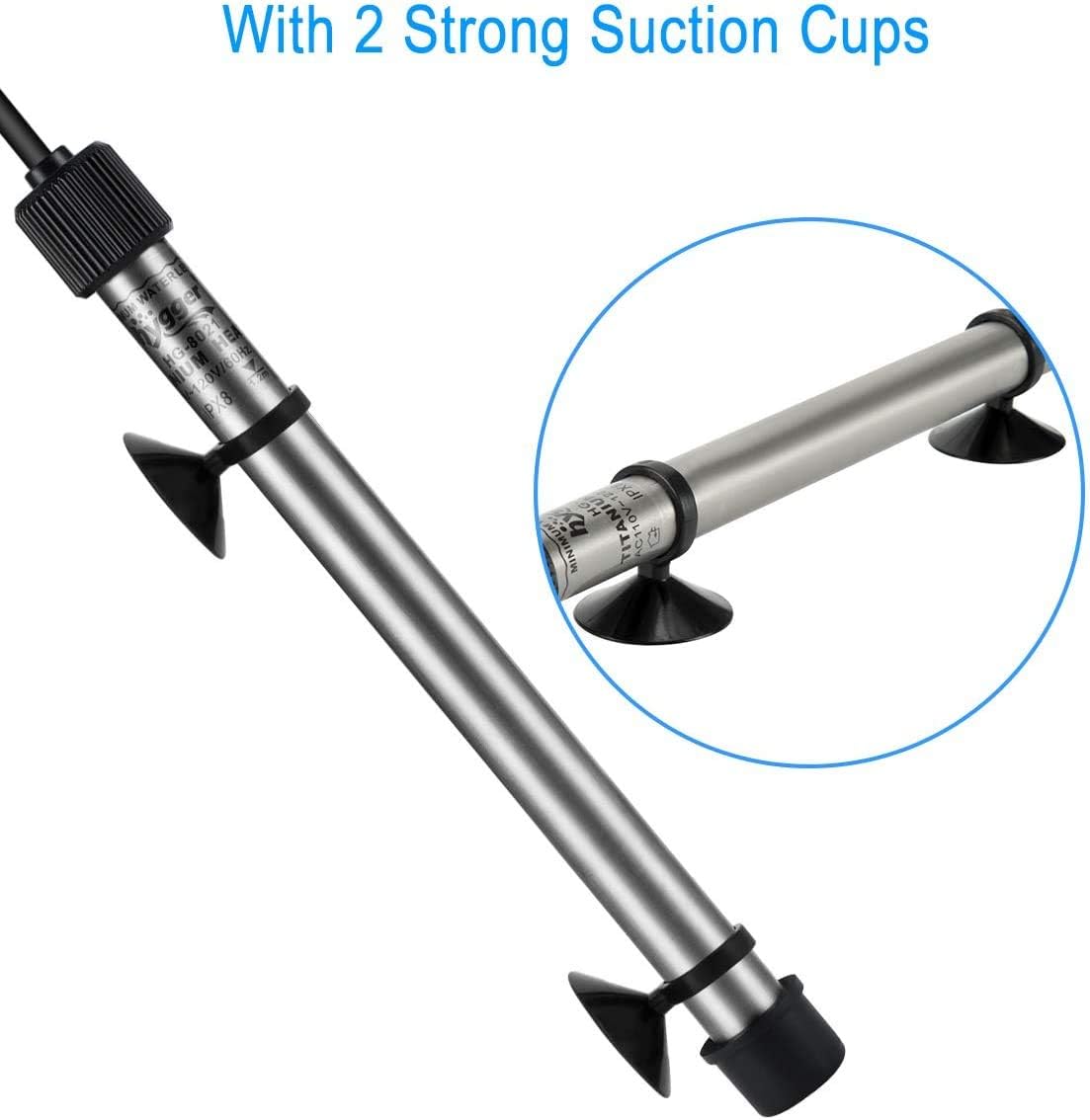 802 Aquarium Titanium Heater Rod Fish Tank Heating Element Replacement Heater Tube (Controller Excluded) 500W