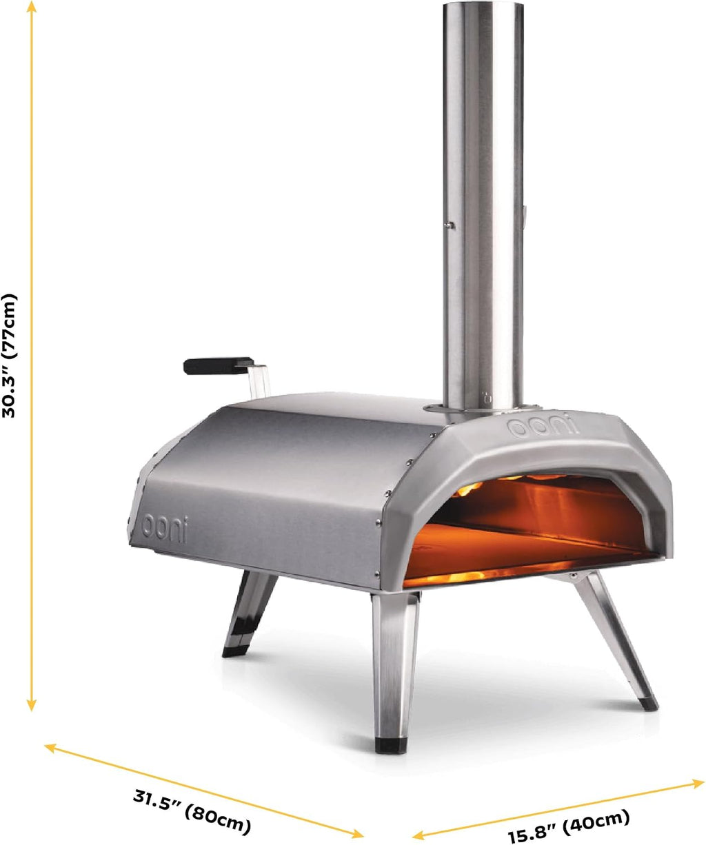 Karu 12 Multi-fuel Outdoor Portable Pizza Oven - Reaches 950°F and Cooks 12 Inch Pizzas in 60 Seconds. Versatile Wood