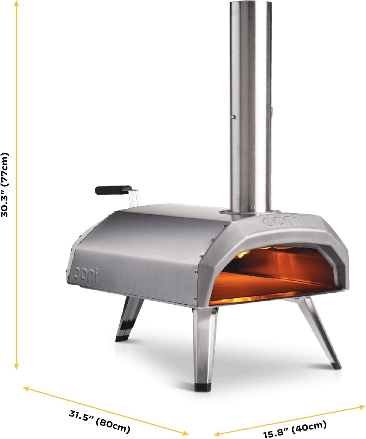 Karu 12 Multi-fuel Outdoor Portable Pizza Oven - Reaches 950°F and Cooks 12 Inch Pizzas in 60 Seconds. Versatile Wood