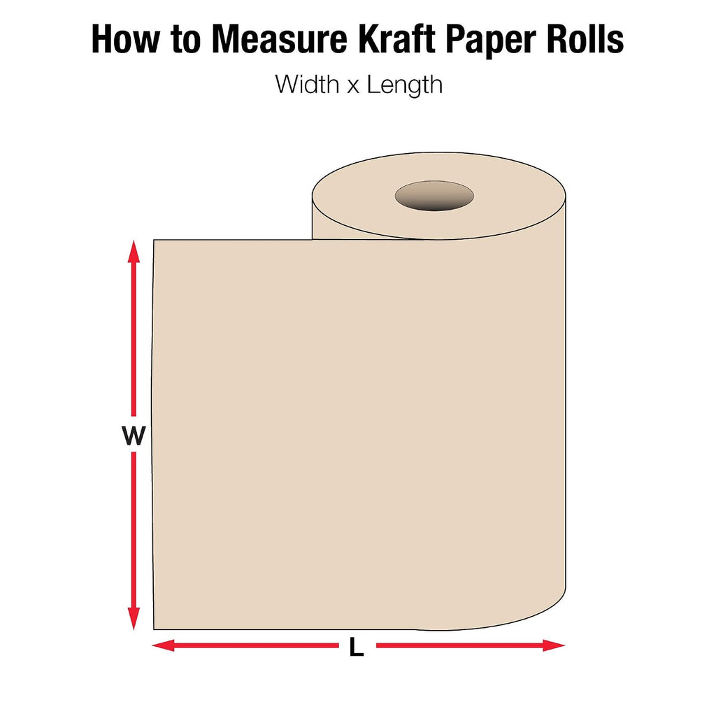 Kraft Paper Roll, 6" x 1200', 30#, Kraft, 1-Roll