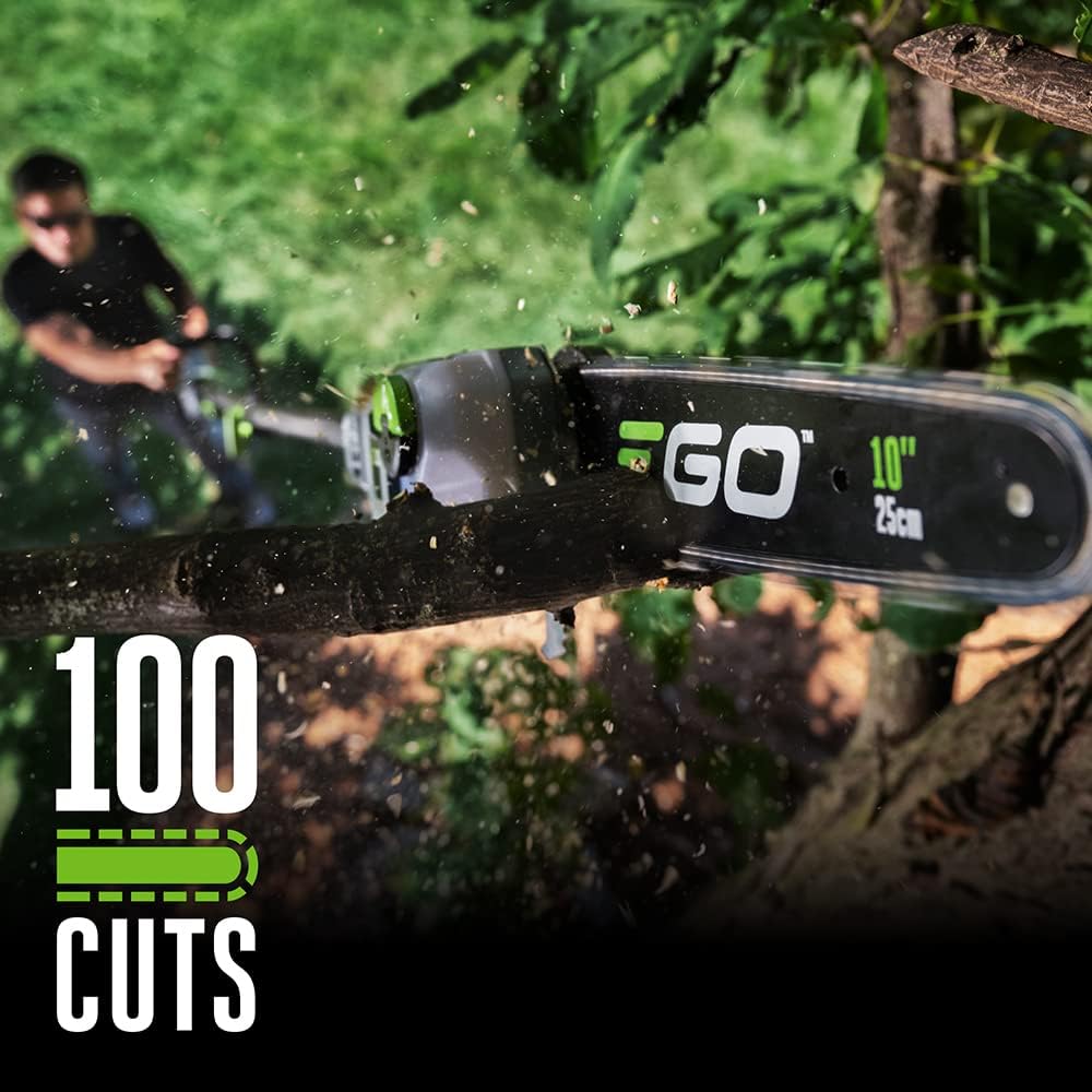 Pole Saw for Tree Trimming, Cordless Electric Pole Saw with Telescopic LED Cut Line Indicator, Includes 56V 2.5Ah