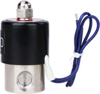 U.S. Solid 1/4" Stainless Steel Electric Solenoid Valve 12VDC Normally Closed VITON