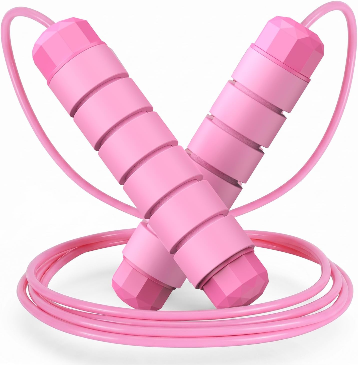 Jump Rope, Tangle-Free Rapid Speed Jumping Rope Cable with Ball Bearings for Women, Men, and Kids, Adjustable Steel