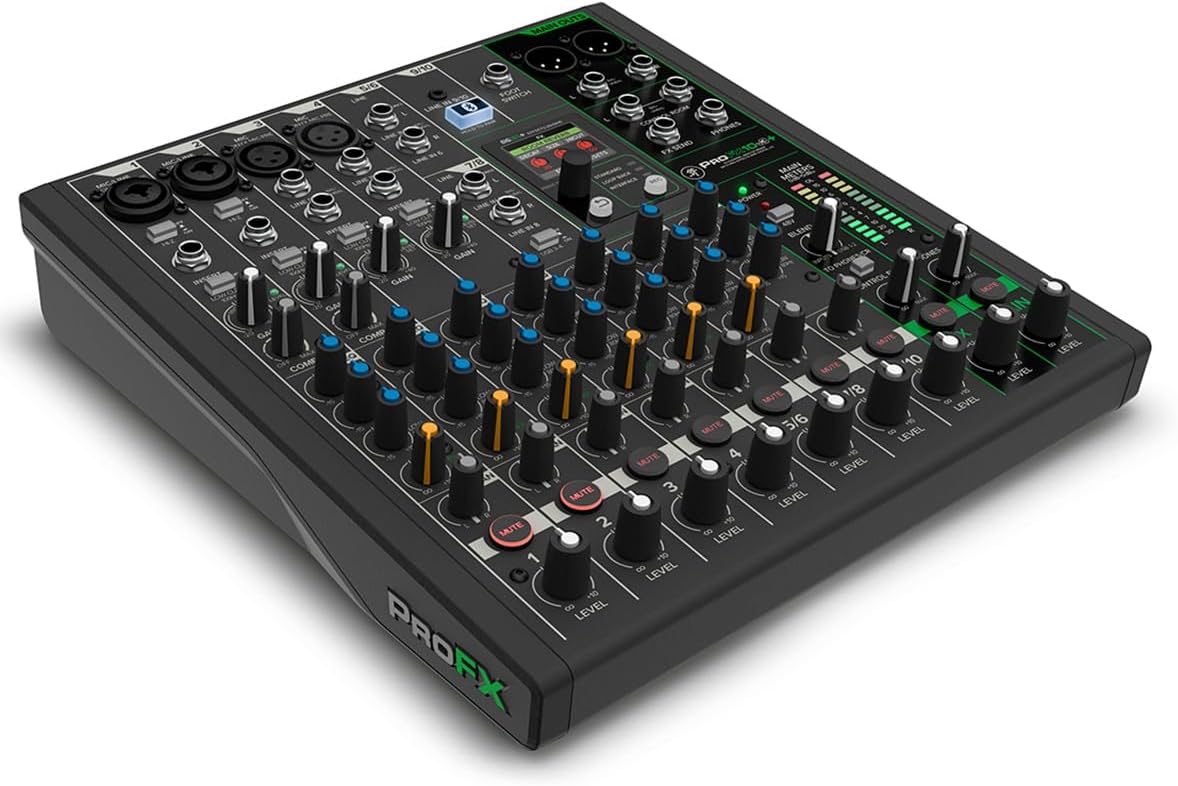 ProFX10v3+ 10-Channel Professional Analog Mixer with USB, Onyx Mic Preamps, GigFX Effects Engine, and Bluetooth |