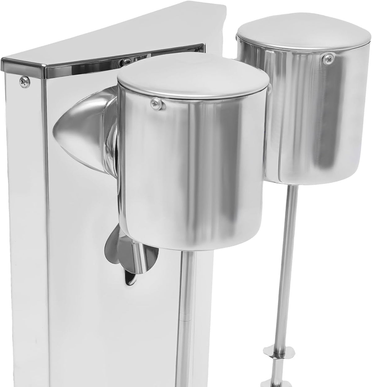 110V 180W Double Head Milkshake Maker, Commercial Milk Shake Machines, 8K Finishing 800ML Stainless Steel 16000Rpm