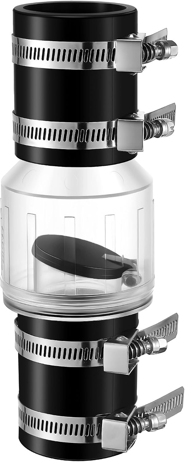 1-1/2" Silent Sump Pump Check Valve, Fit 1-1/2" Pipe | Check Valves Spring Loaded Flapper for Backflow Prevention