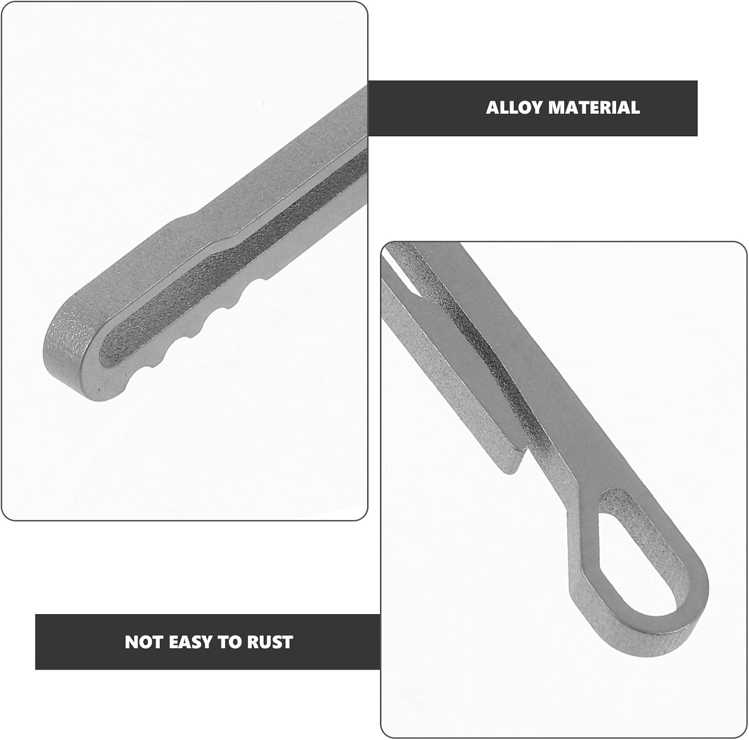 Titanium Belt Clip Key Holder, 2 Pack Pocket Clip Carabiner for Belt Loop, Lightweight Key Ring Hook for Pants