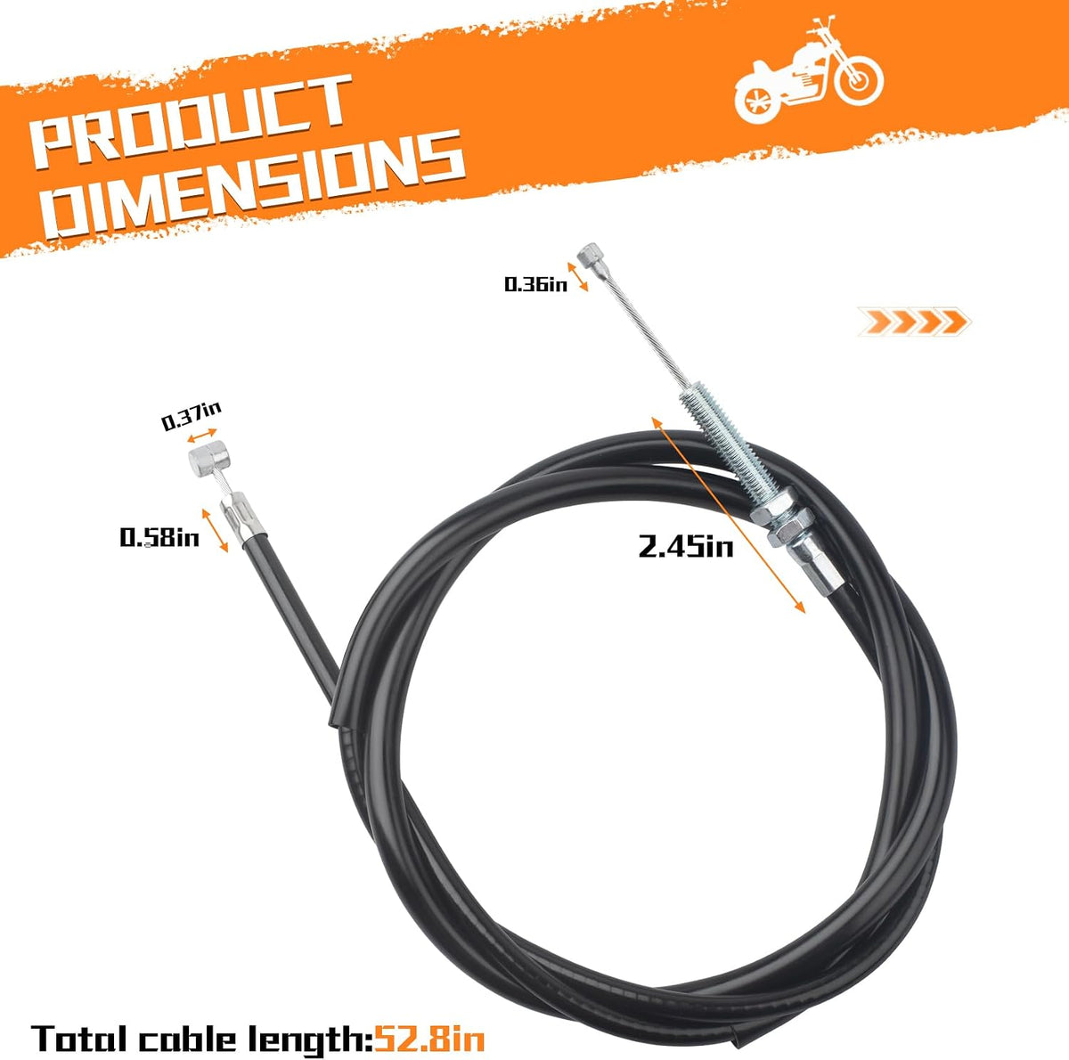 22870-MEM-670 Motorcycle Clutch Cable for Honda Shadow VTX1300