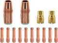 Mig Gun Parts Replacement For Bernard Large Centerfire N-5818C Nozzles, D-1 Diffusers & Tips (14-PK .045 KIT)