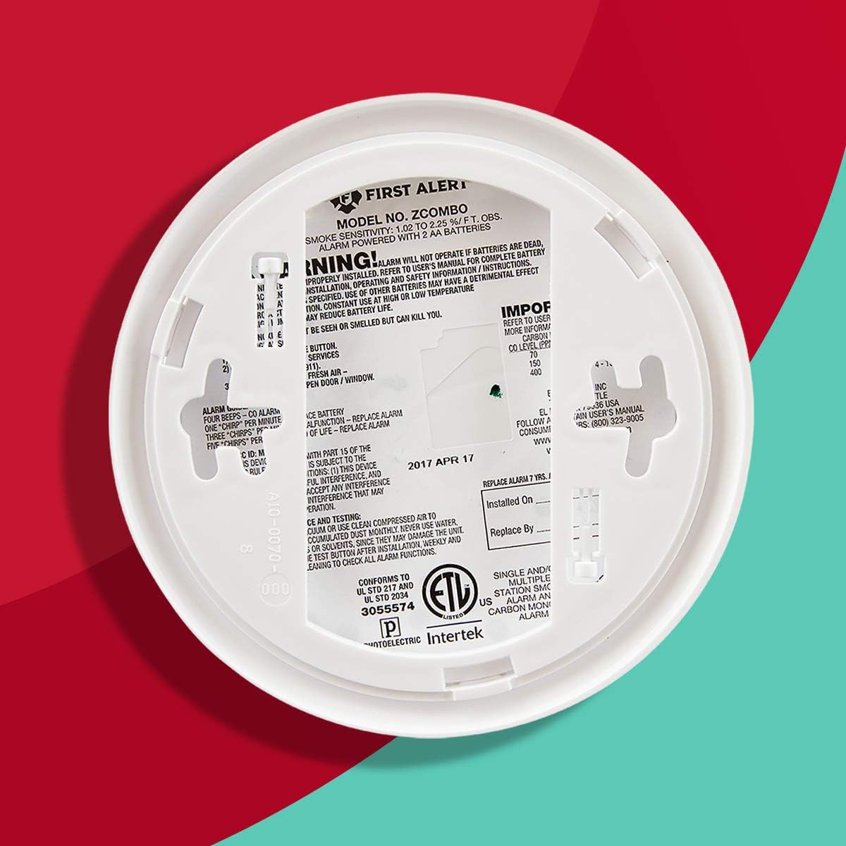 1044817 Wireless Smoke & Carbon Monoxide Alarm Works With ZWAVE & Ring