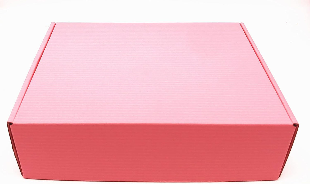 Pink Shipping Box Mailers, 10 x 8 x 2.7 Inch Cardboard Storage Box 10 Pack