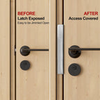 Door Latch Guard Plate 7” with 1” Offset Cover, for Outswing Doors | Heavy Gauge Stainless Steel, Latch Protector
